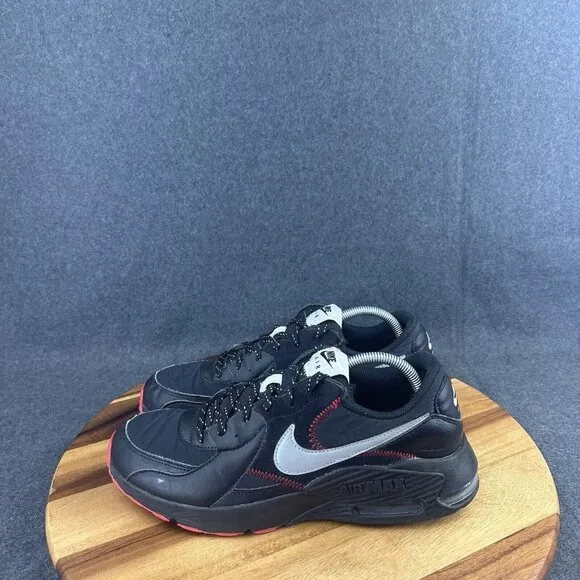 Nike Air Max Excee Black Sport Red Silver White Sneakers DM0832-001 Men's 10