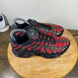 Nike Air Max Plus Tartan Rare Red Black Women's Size 8 Shoe Sneakers AV9955-001