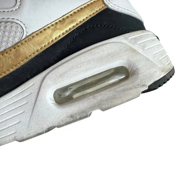Nike Air Max SE Trainer White Black Gold DV-6842-001 Lace Up Sneakers Size 7.5