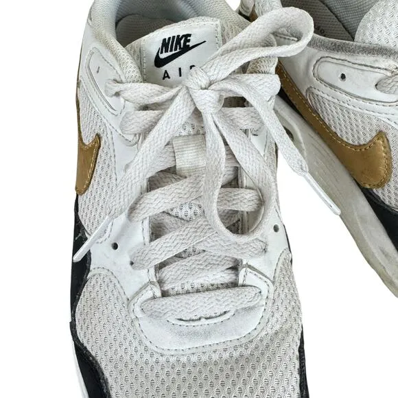 Nike Air Max SE Trainer White Black Gold DV-6842-001 Lace Up Sneakers Size 7.5