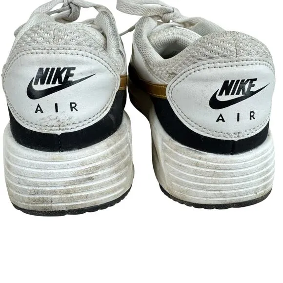 Nike Air Max SE Trainer White Black Gold DV-6842-001 Lace Up Sneakers Size 7.5