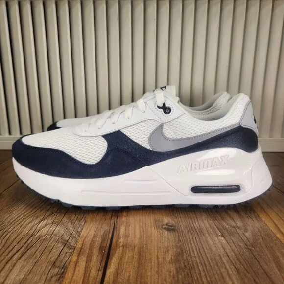 Nike Air Max SYSTM Mens 10.5 White Wolf Grey Obsidian Sneakers Shoes DM9537-102