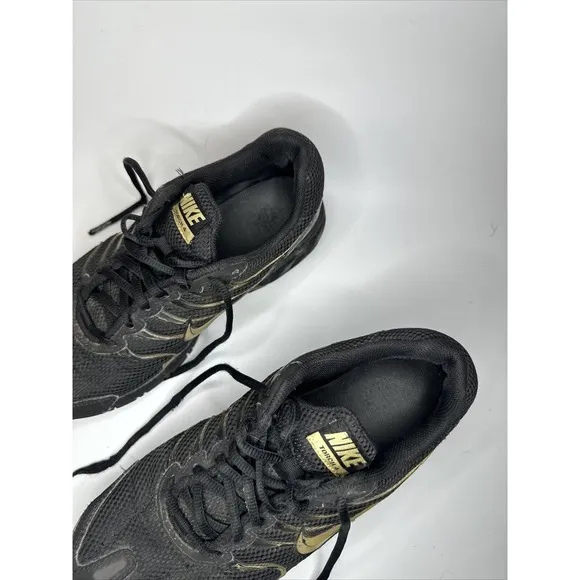 Nike Air Max Torch 4 Black Metallic Gold Daily Casual Athletic Sneakers Mens 8.5