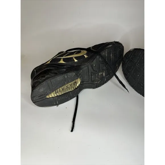 Nike Air Max Torch 4 Black Metallic Gold Daily Casual Athletic Sneakers Mens 8.5
