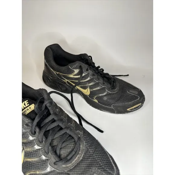 Nike Air Max Torch 4 Black Metallic Gold Daily Casual Athletic Sneakers Mens 8.5