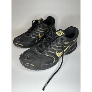 Nike Air Max Torch 4 Black Metallic Gold Daily Casual Athletic Sneakers Mens 8.5