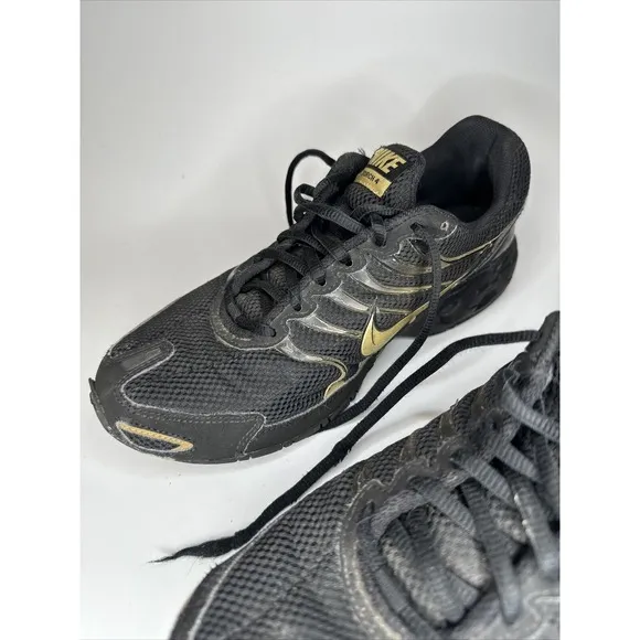 Nike Air Max Torch 4 Black Metallic Gold Daily Casual Athletic Sneakers Mens 8.5