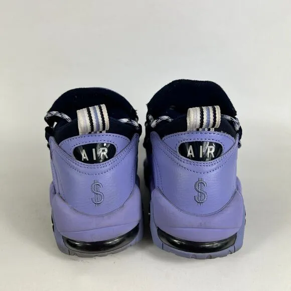 Nike Air More Money Sneakers Women's 6.5 Purple Black Leather Slip On A01749-400