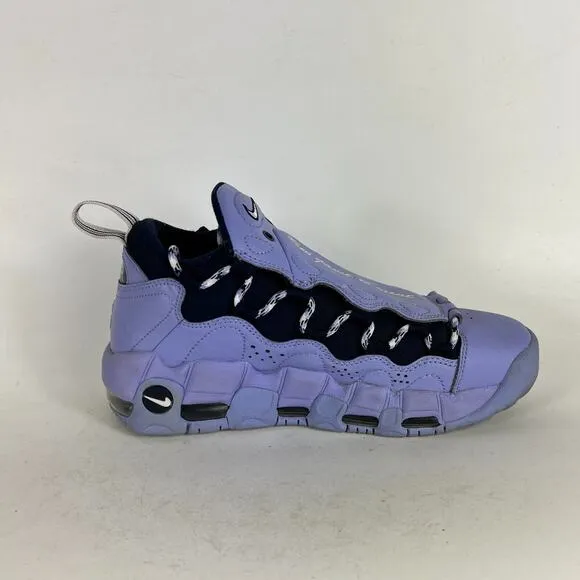 Nike Air More Money Sneakers Women's 6.5 Purple Black Leather Slip On A01749-400