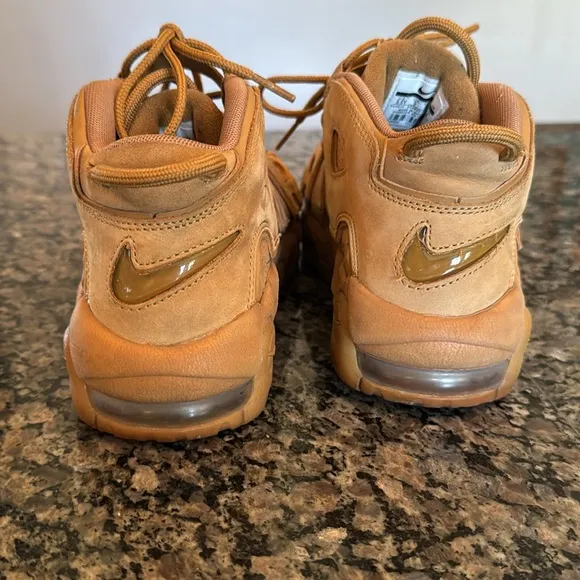 Nike air Uptempo Kids Tan Sneakers 5.5Y