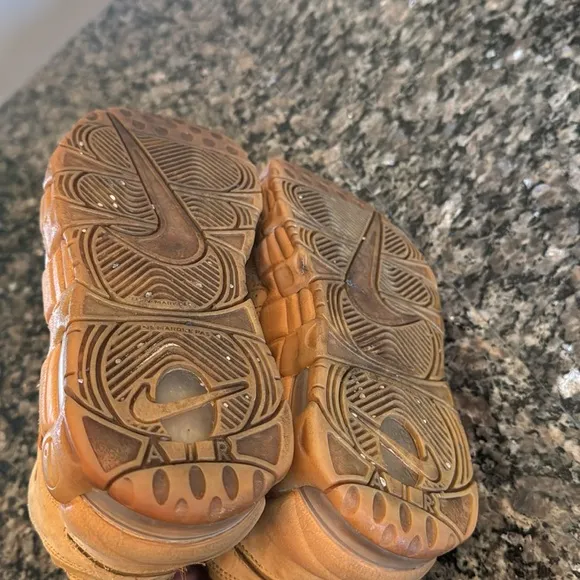 Nike air Uptempo Kids Tan Sneakers 5.5Y
