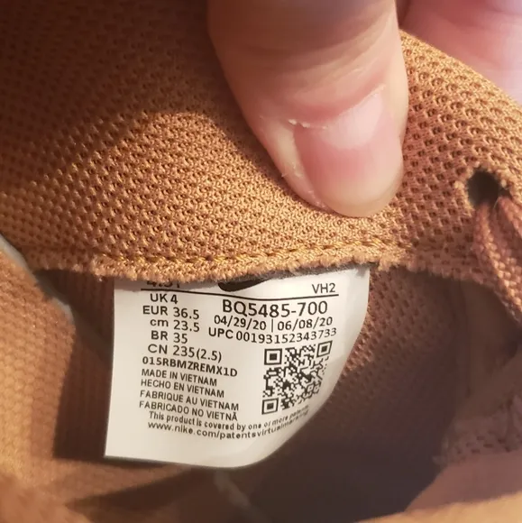 Nike Airforce 1 Lv8 Flax Gum Light Brown. Low Top.