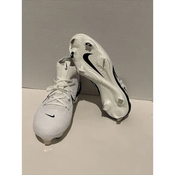 Nike Alpha Huarache NXT Metal Baseball Cleats White Mens Size 8 DJ6517-101