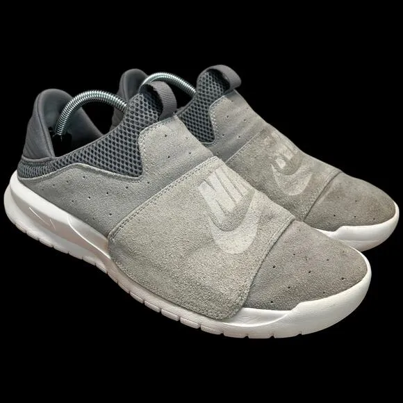 NIKE Benassi Men's Size 10 Wolfe GrayTraining Sneakers Slip On Suede Shoe