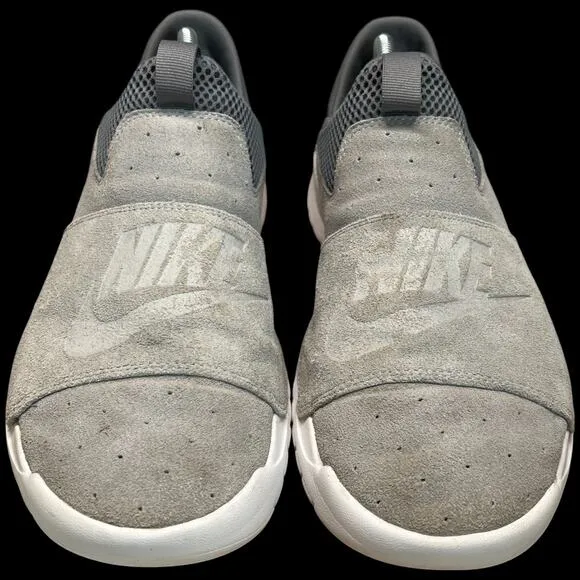 NIKE Benassi Men's Size 10 Wolfe GrayTraining Sneakers Slip On Suede Shoe