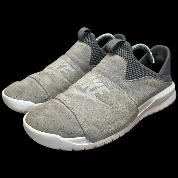 NIKE Benassi Men's Size 10 Wolfe GrayTraining Sneakers Slip On Suede Shoe