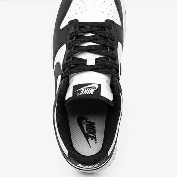 Nike Black and White Dunk Low-Top Sneakers Size 9.5 Style DD1503-101.