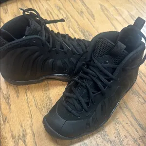 Nike Black Foamposite Sneakers High-Top Design