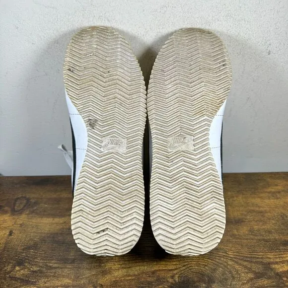 Nike Cortez‎ Basic Leather White Black 819719-100 Shoes Sneakers Men's Size 9.5