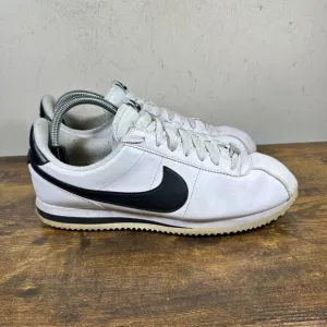 Nike Cortez‎ Basic Leather White Black 819719-100 Shoes Sneakers Men's Size 9.5