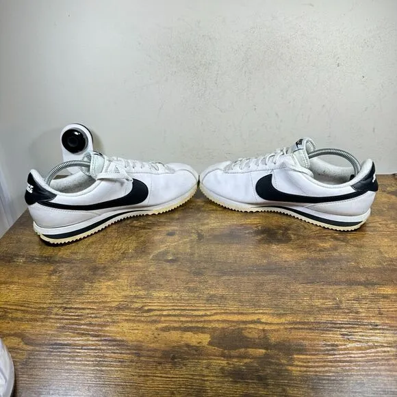 Nike Cortez‎ Basic Leather White Black 819719-100 Shoes Sneakers Men's Size 9.5
