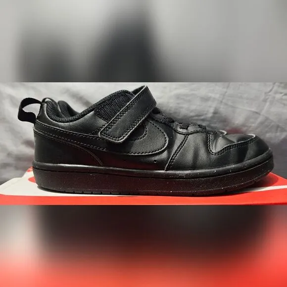 Nike Court Borough low recraft Black Velcro Sneakers 1y