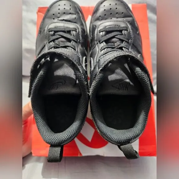 Nike Court Borough low recraft Black Velcro Sneakers 1y