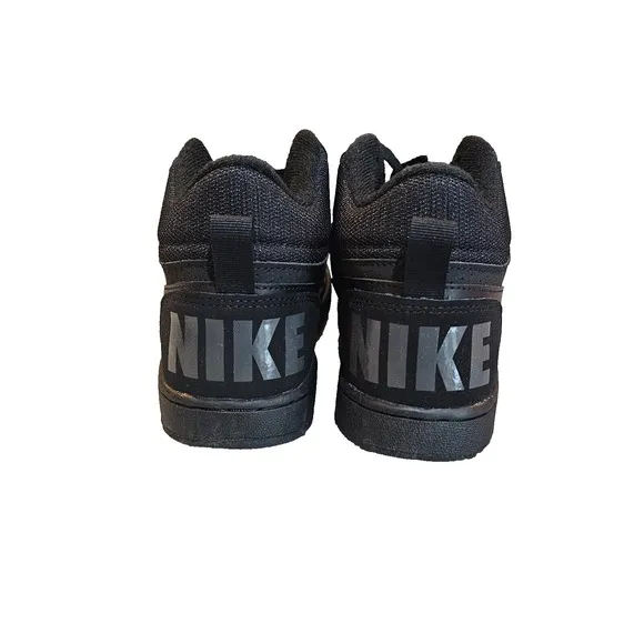 NIKE Court Borough Mid (GS) Boots - Size Youth Kids/Boy's 4Y - Black