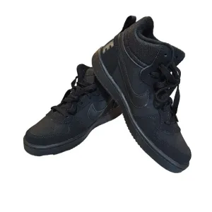 NIKE Court Borough Mid (GS) Boots - Size Youth Kids/Boy's 4Y - Black
