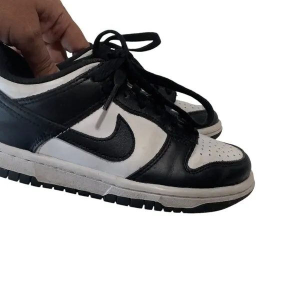 Nike Dunk Low Black &amp; White Sneakers Boy Size 3.5 Y