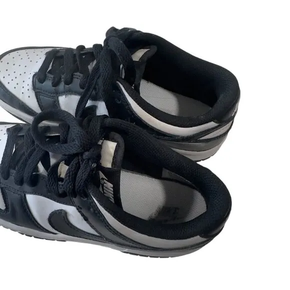 Nike Dunk Low Black &amp; White Sneakers Boy Size 3.5 Y