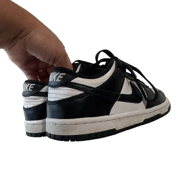 Nike Dunk Low Black &amp; White Sneakers Boy Size 3.5 Y