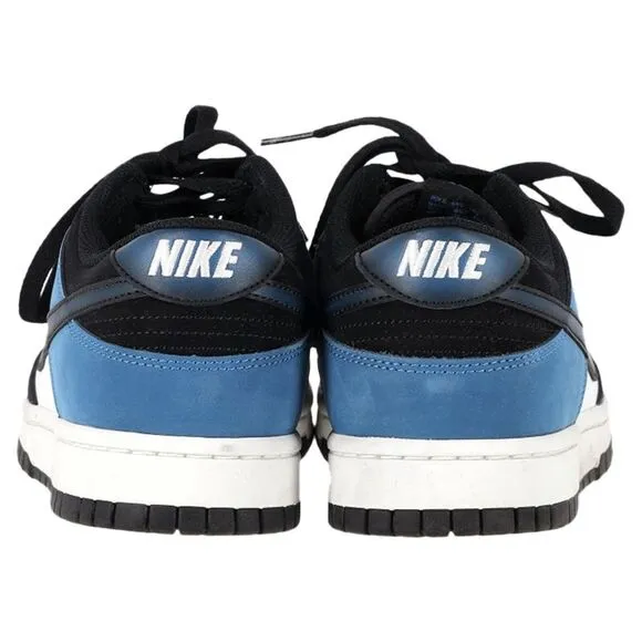 Nike Dunk Low-Top Sneakers in Industrial Blue Leather