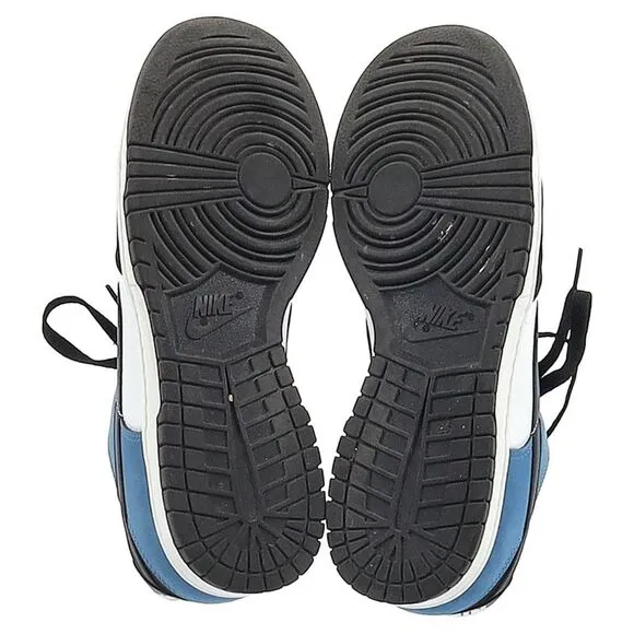 Nike Dunk Low-Top Sneakers in Industrial Blue Leather
