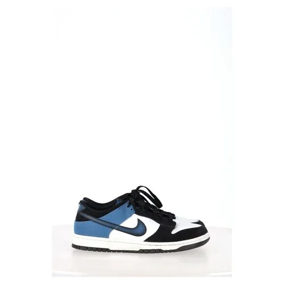 Nike Dunk Low-Top Sneakers in Industrial Blue Leather