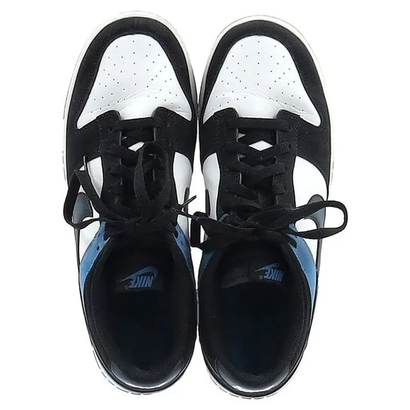 Nike Dunk Low-Top Sneakers in Industrial Blue Leather