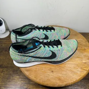 Nike Flyknit Racer 2.0 2017 Green Black Men's Size 10.5 Shoe Sneakers 526628-304