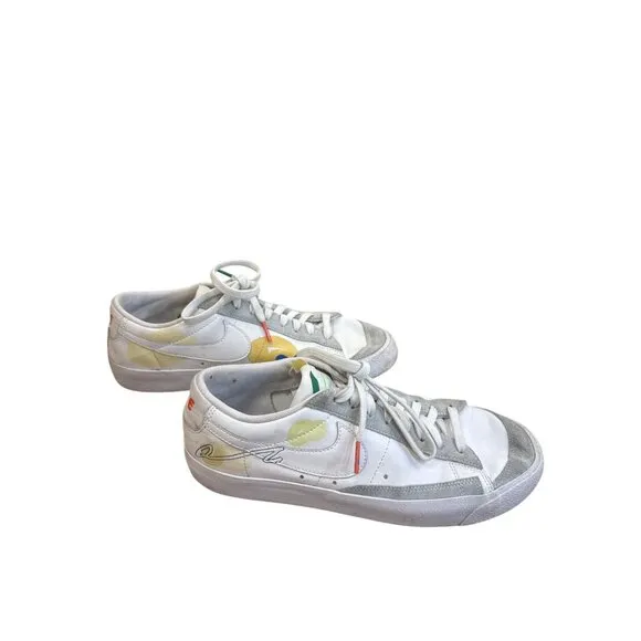 Nike Flyleather Blazer Low Mayumi Yamase Mens Sneakers White Size 9.5 SKU8188