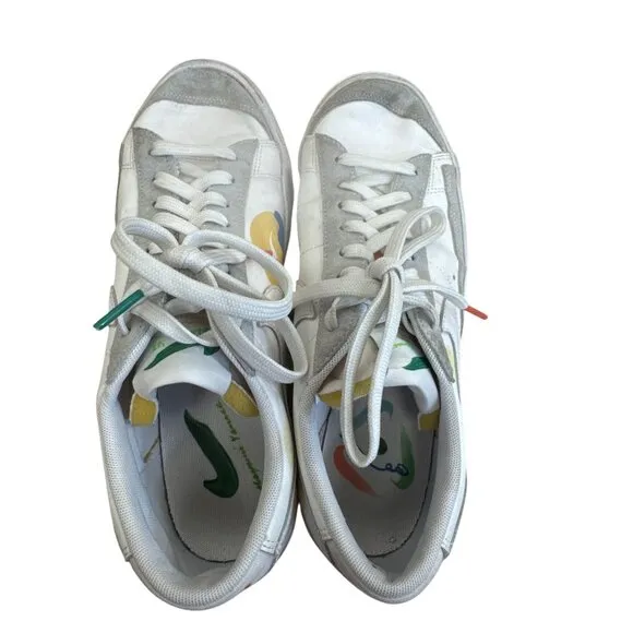 Nike Flyleather Blazer Low Mayumi Yamase Mens Sneakers White Size 9.5 SKU8188