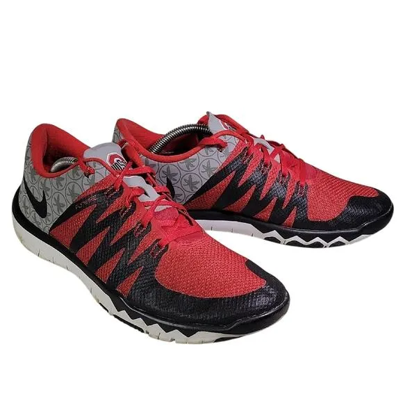 Nike Free Trainer Flywire 5.0 OSU Ohio State Buckeyes Athletic Sneakers Men 11.5
