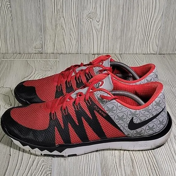 Nike Free Trainer Flywire 5.0 OSU Ohio State Buckeyes Athletic Sneakers Men 11.5