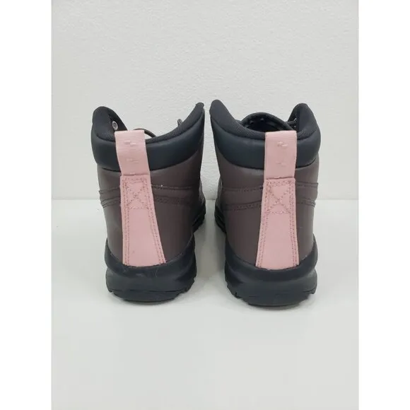 Nike Girls' Big Kids' Manoa Leather Boots in Violet Ore/Dark Smoke Grey- Size 5Y