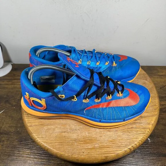 Nike KD 6 Elite Team Blue Yellow Shoe Sneakers Men's Size 10.5 642838-400