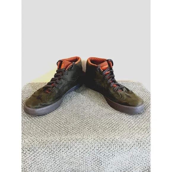 NIKE Lebron x NSW Lifestyle Men’s Leather Gum Olive Green Sz 10.5  604826 300