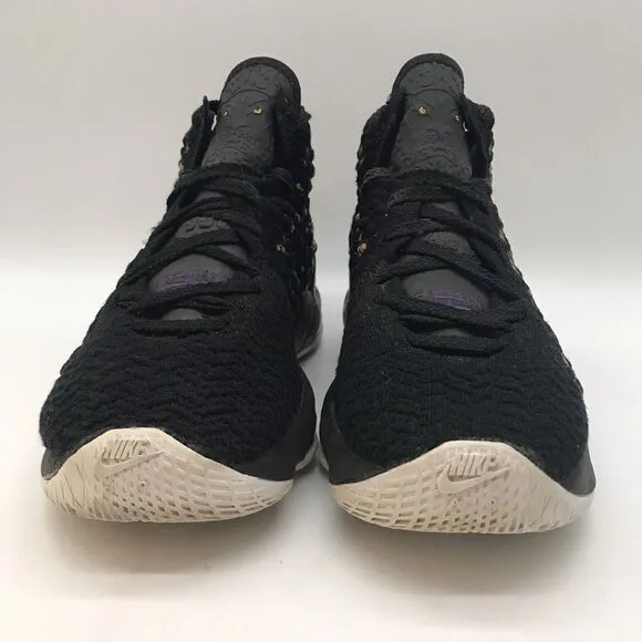 Nike LeBron XVII 17 Lakers Sneakers 5Y Black/White/Eggplant/Amarillo BQ5594-004
