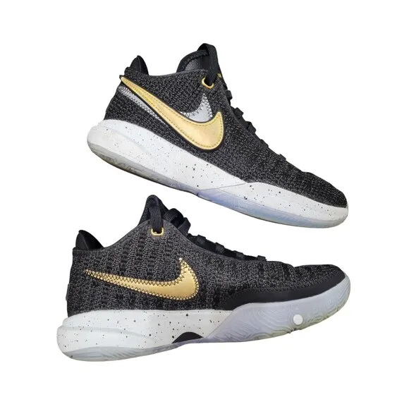 Nike Lebron XX 20 'Fab 5' Gold Black Sneakers, Size 5Y/Women's 6.5 DQ8651-003