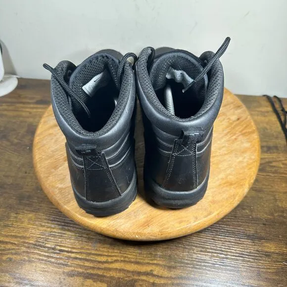 Nike Manoa Leather Boots Triple Black Shoe Sneakers Men's Size 10.5 454350-003