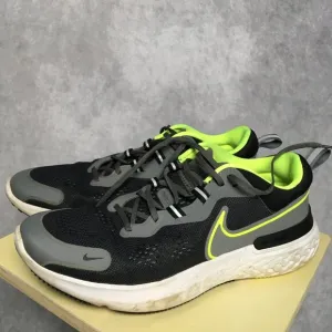 Nike Mens React Miler 2 Running Shoes size 12.5 Sneakers Smoke Grey Volt Black
