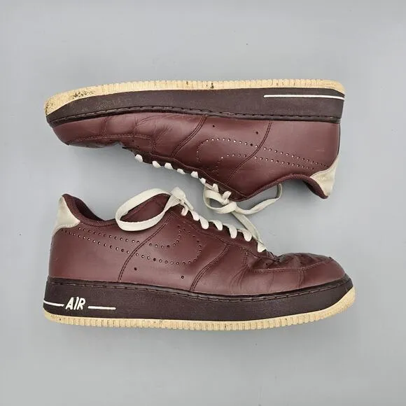 Nike Men's Size 10.5 US Air Force 1 Low Burgundy Sneakers 2010 READ 315122-603