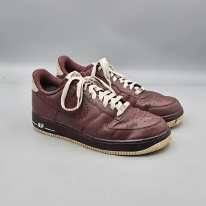 Nike Men's Size 10.5 US Air Force 1 Low Burgundy Sneakers 2010 READ 315122-603
